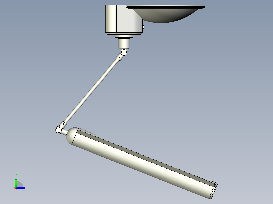 可爱的台灯模型左视图
