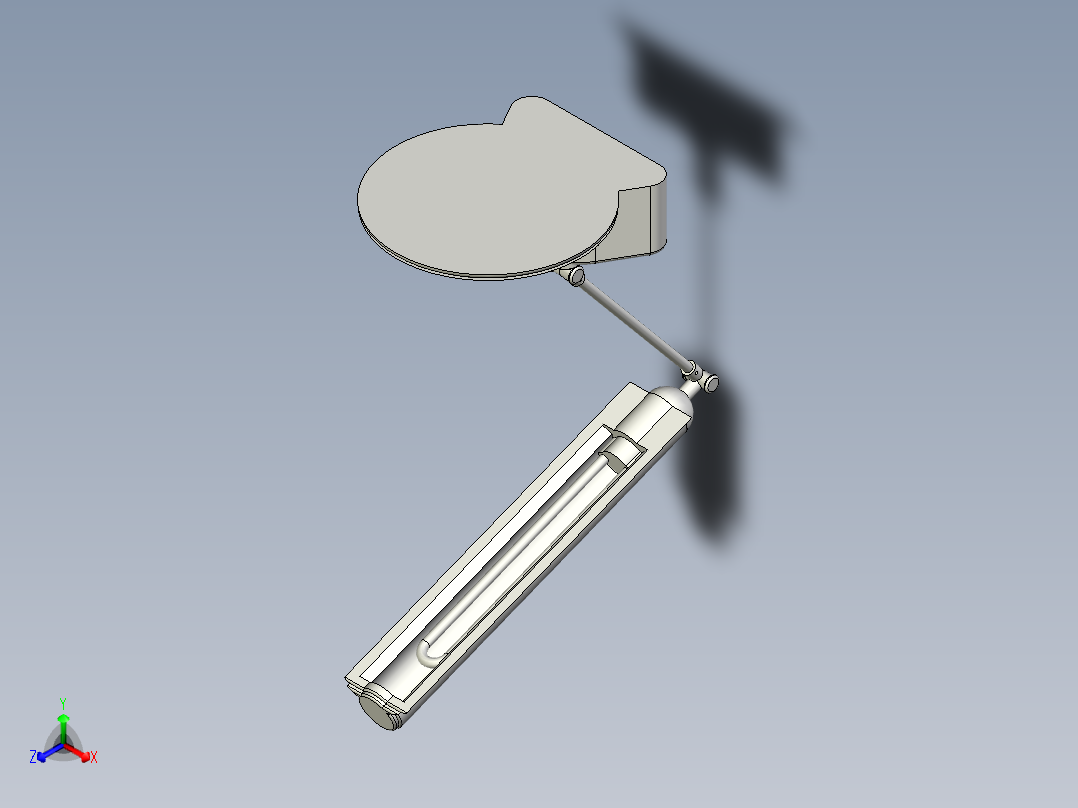 可爱的台灯模型正等轴测图
