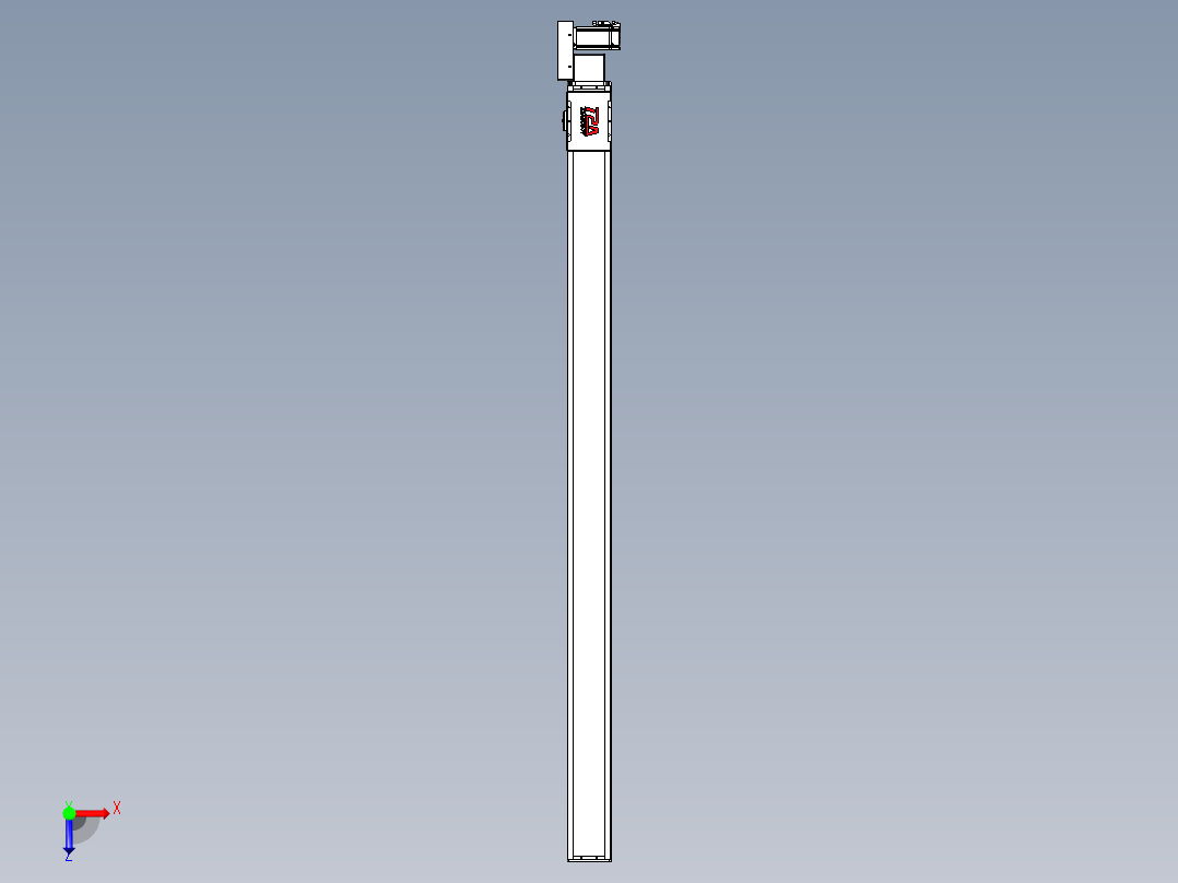 同步带全封闭直线模组TPA-HCB-110D-90-L1750-MR-Y-P40-N3俯视图