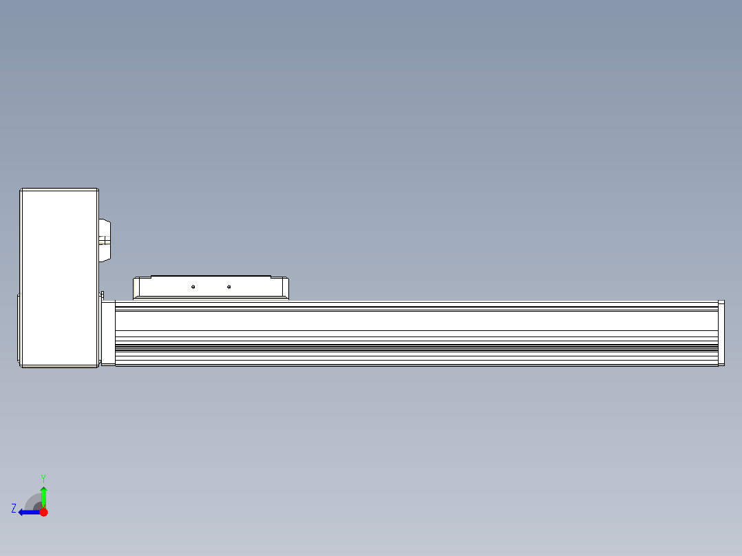 同步带全封闭直线模组TPA-HCB-105D-90-L300-RU-Y-P20-N3右视图