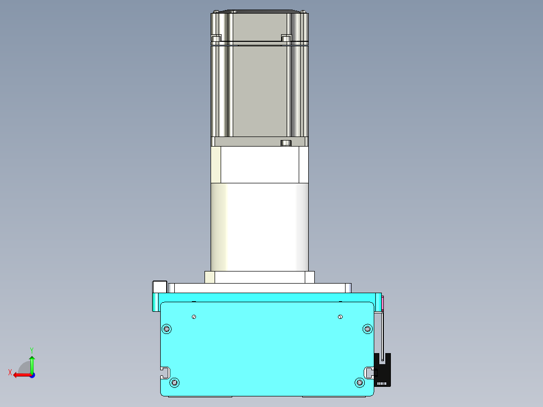东锦齿条传动DH175G-L167-6400-BU-减速机+750W.STEP后视图