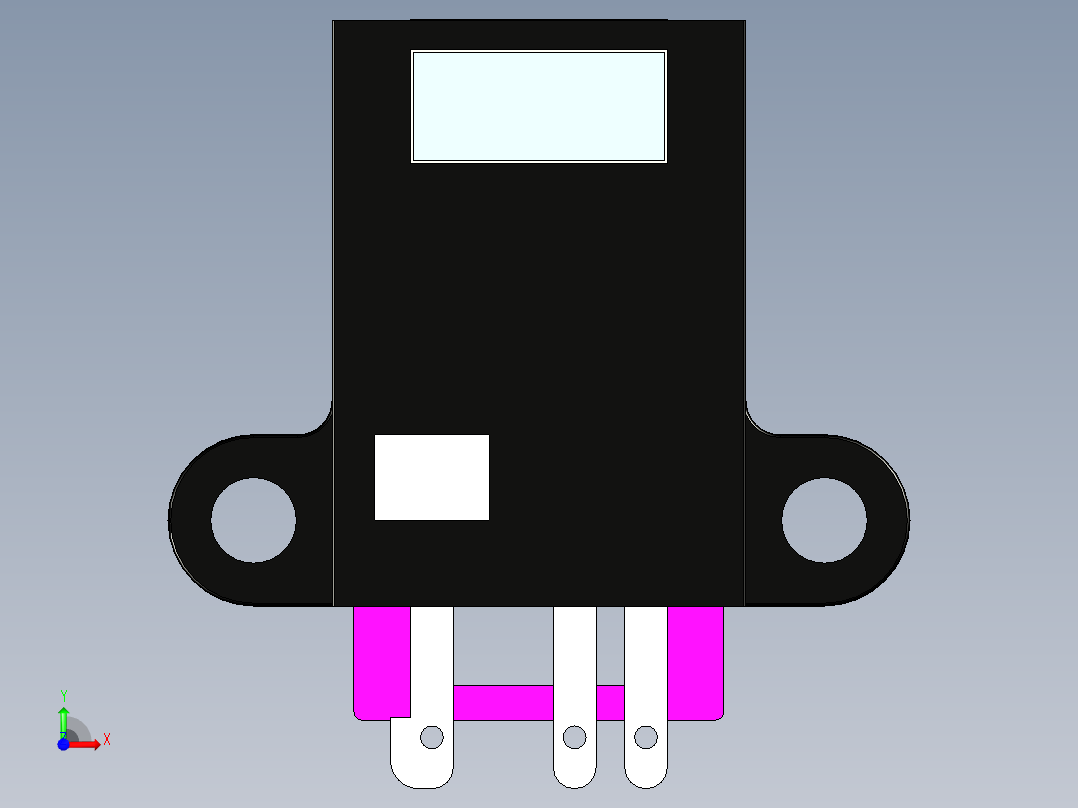 光电_激光传感器04）LSD-W07-C前视图