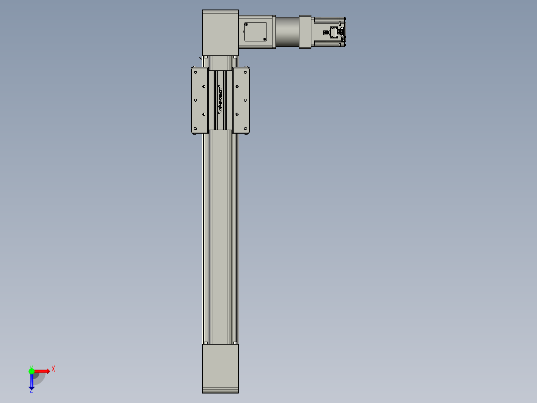 威洛博直线电机模组EB10-L224-S550-R-ZP75-MS3-5K俯视图