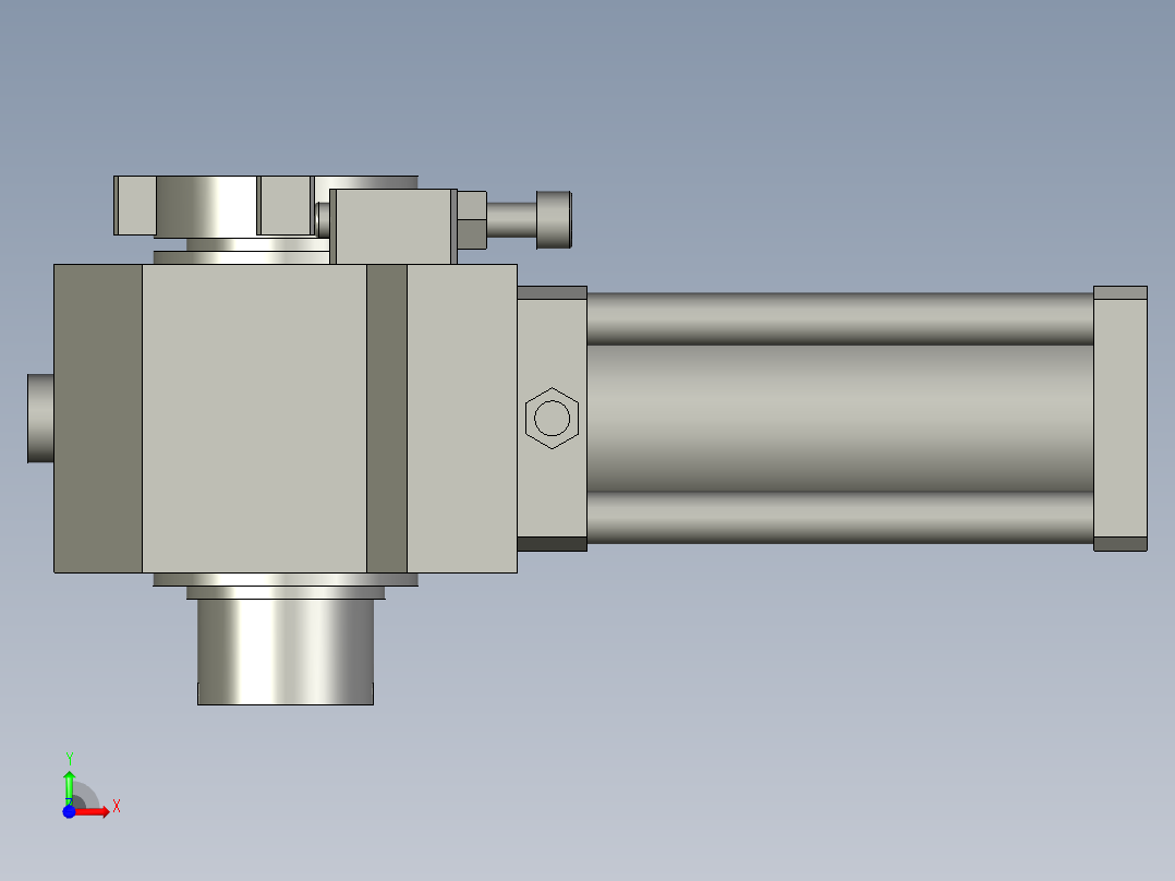旋转气爪PRC40H-90前视图