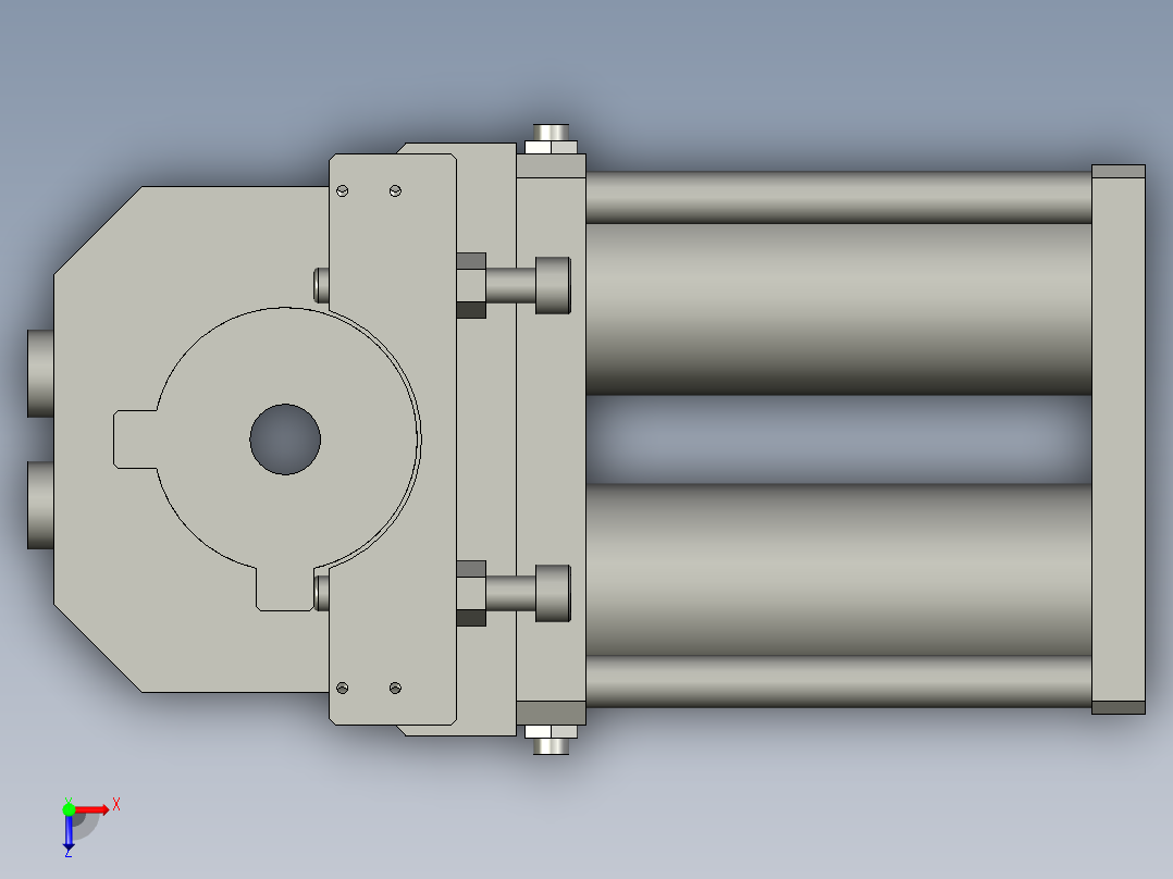 旋转气爪PRC40H-90俯视图