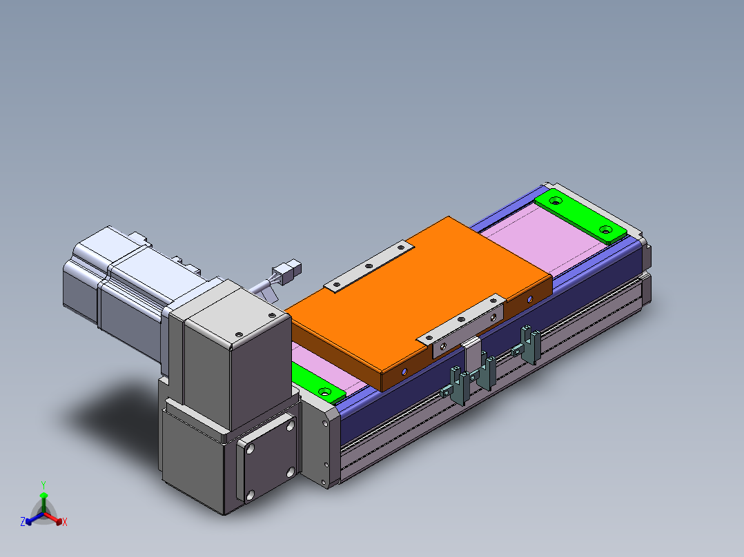 MCB同步带全封闭MCB10-RU-200W正等轴测图