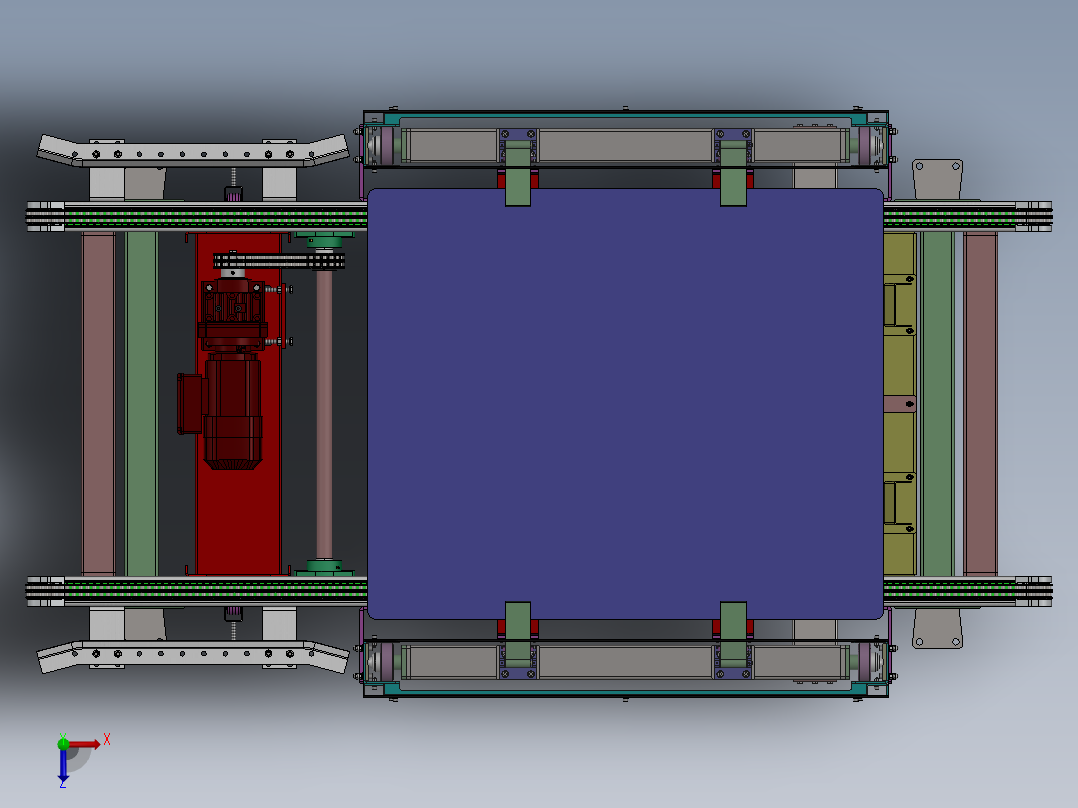 栈板托板堆叠叠盘机（实际投产）sw16可编辑俯视图