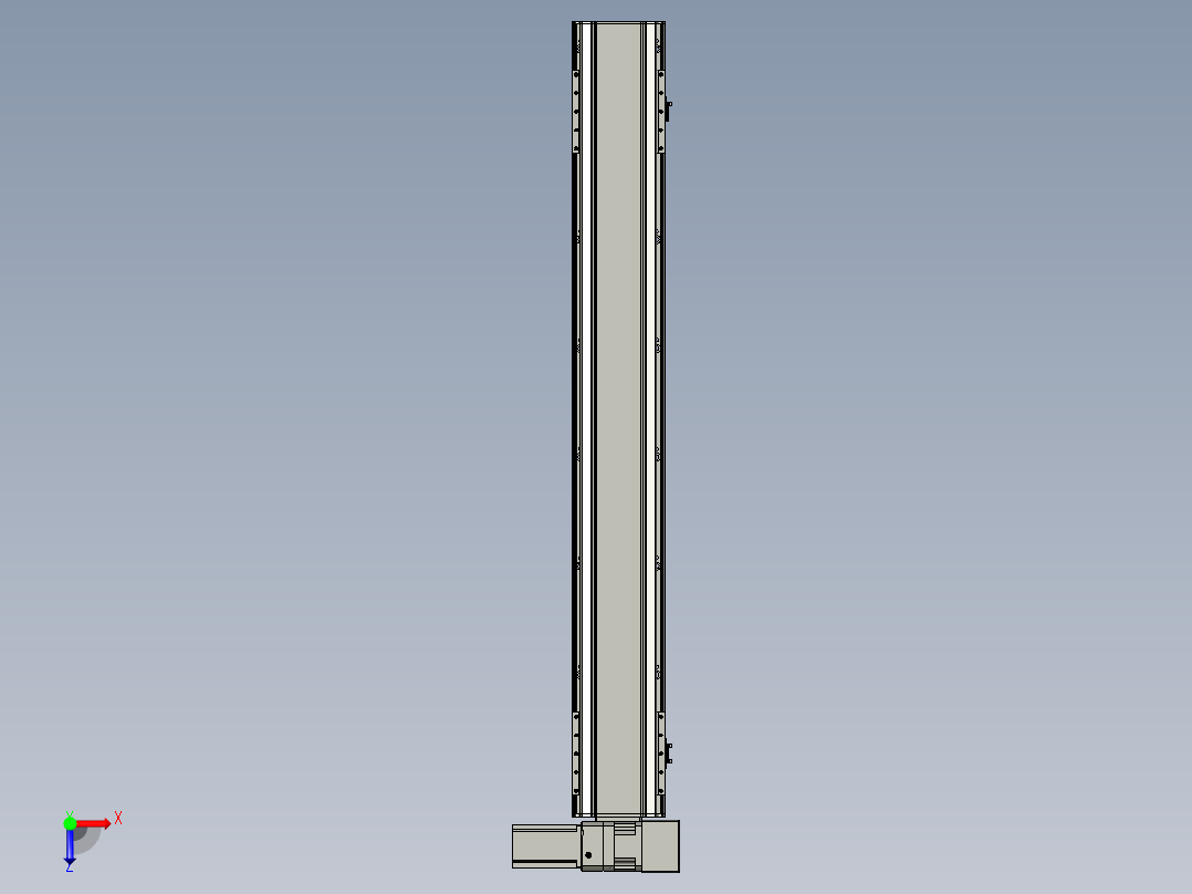 直线模组LHB17-L40-S1150-RU设计图纸俯视图