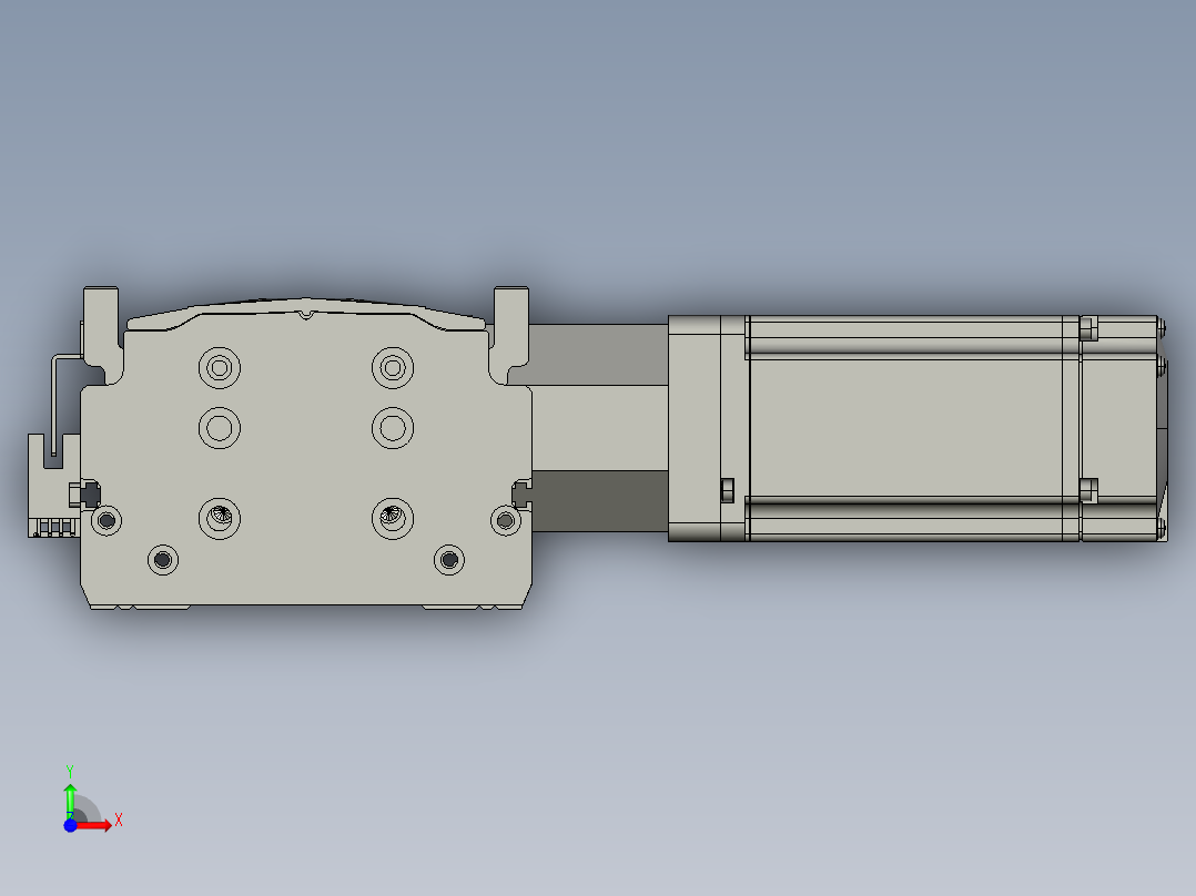 东锦同步带传动-直线滑台模组DH120B-L125-S2350-BL-P400W-C3前视图