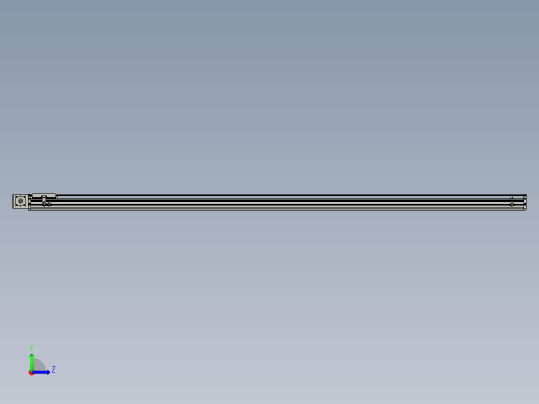 东锦同步带传动-直线滑台模组DH120B-L125-S2350-BL-P400W-C3左视图