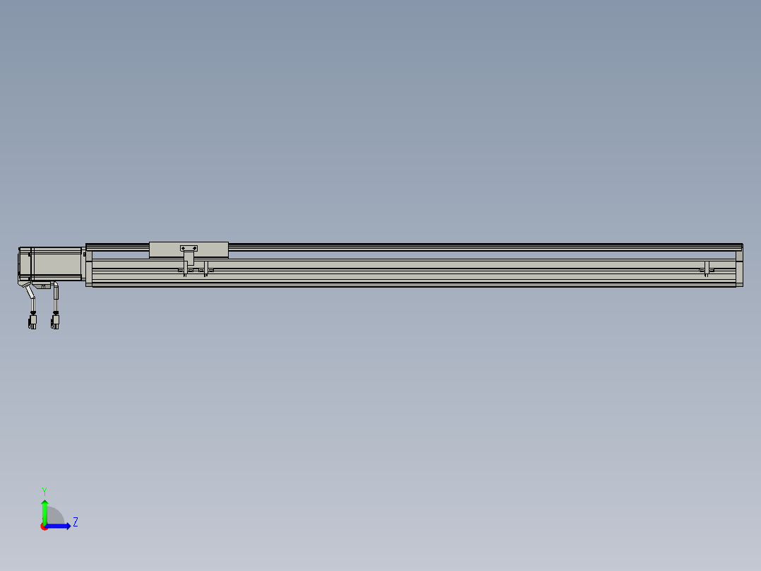 东锦丝杆传动-直线滑台模组DH135-C-L10-S850-BC-P400W-C3左视图