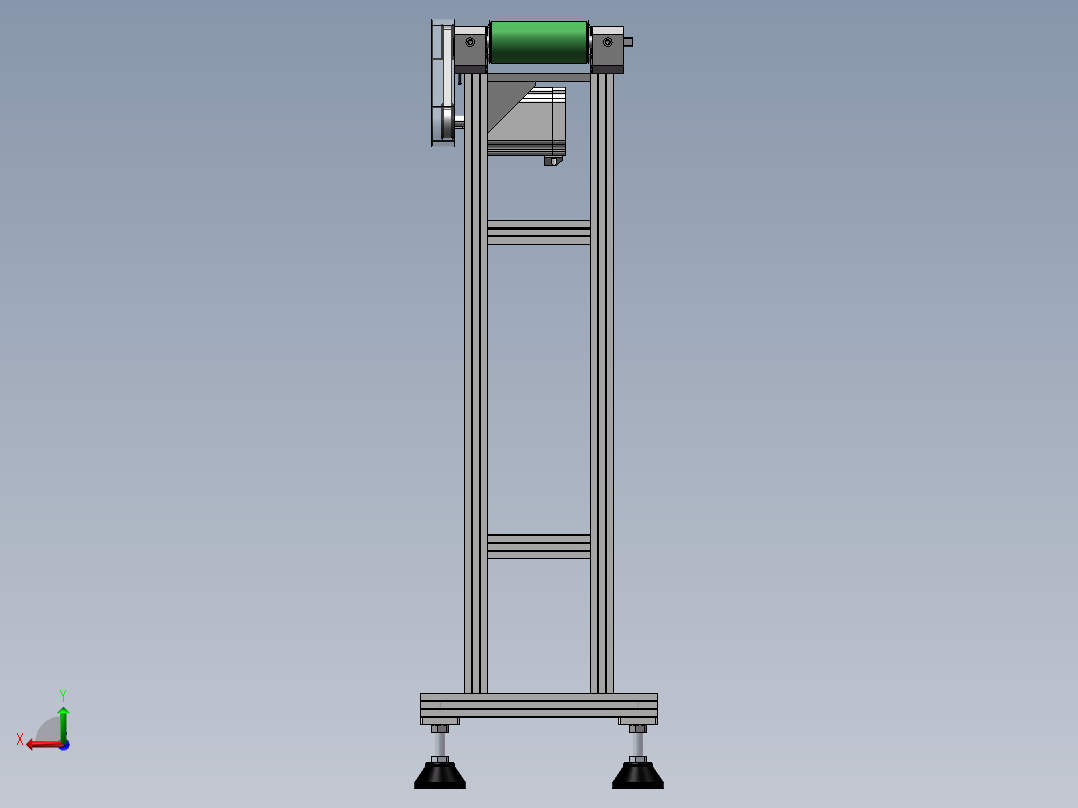 上下料流水线后视图