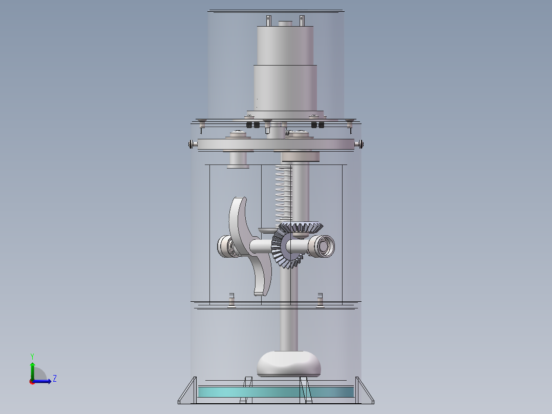 电动捣蒜机构左视图