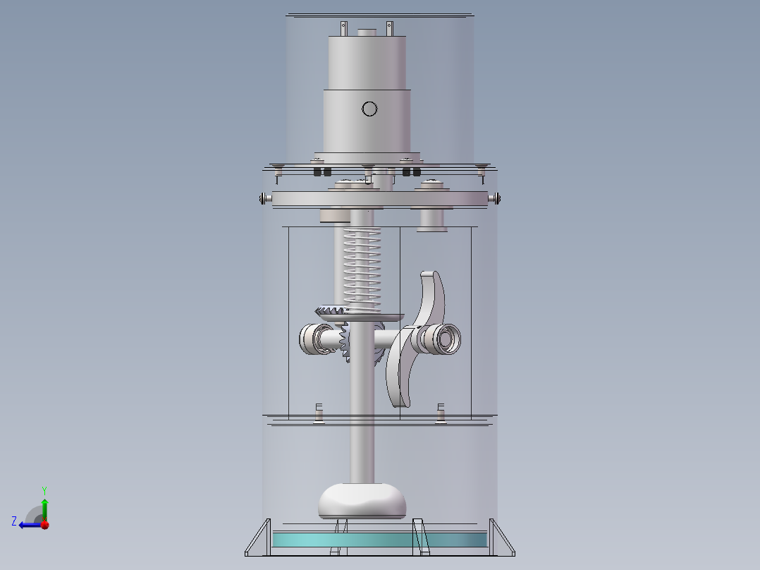 电动捣蒜机构右视图