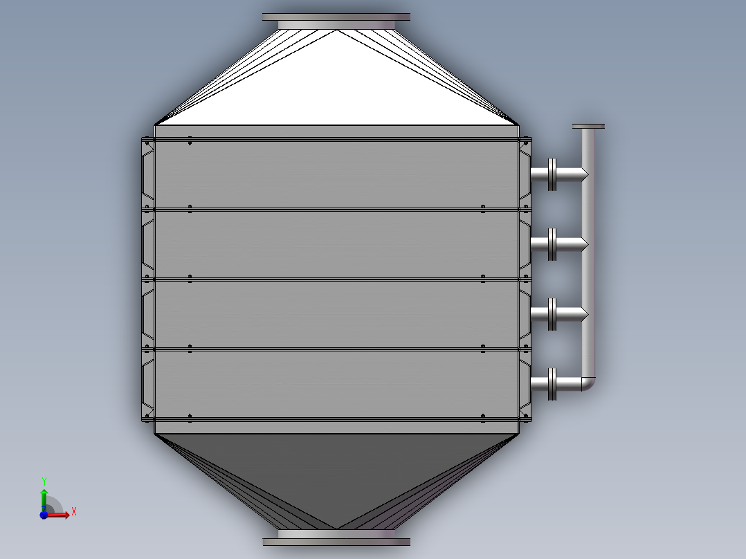 翅片换热器SW模型前视图