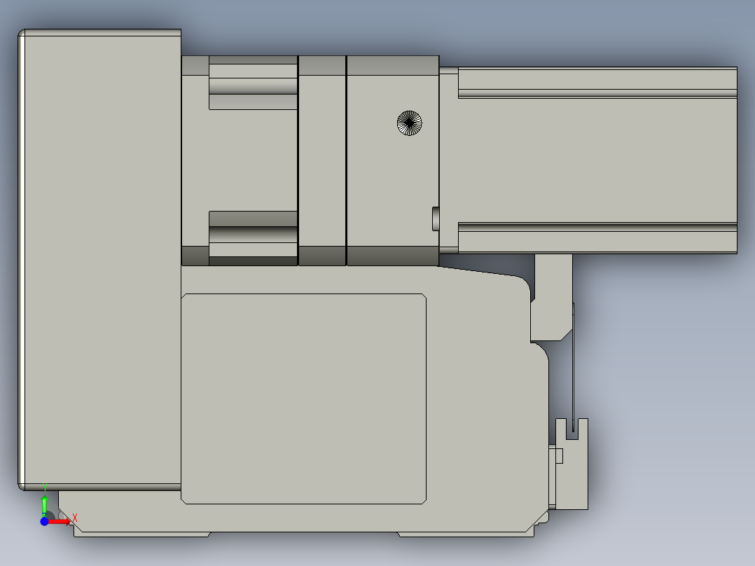 直线模组LHB21-L40-S1800-LU设计图纸前视图