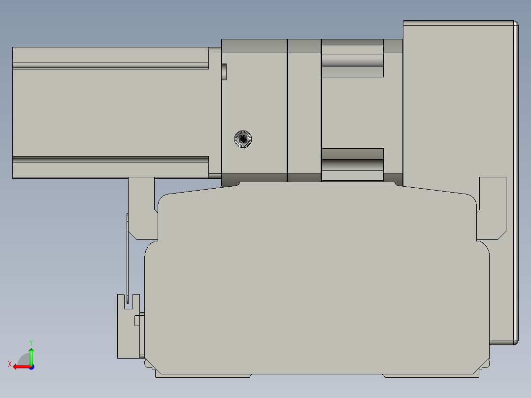 直线模组LHB21-L40-S1800-LU设计图纸后视图