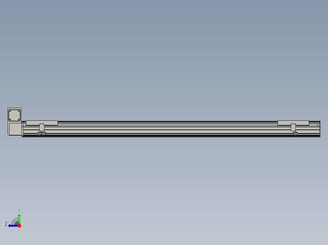 直线模组LHB21-L40-S1800-LU设计图纸右视图