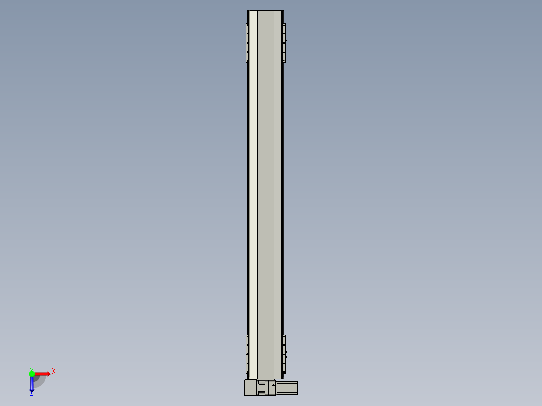 直线模组LHB21-L40-S1800-LU设计图纸俯视图