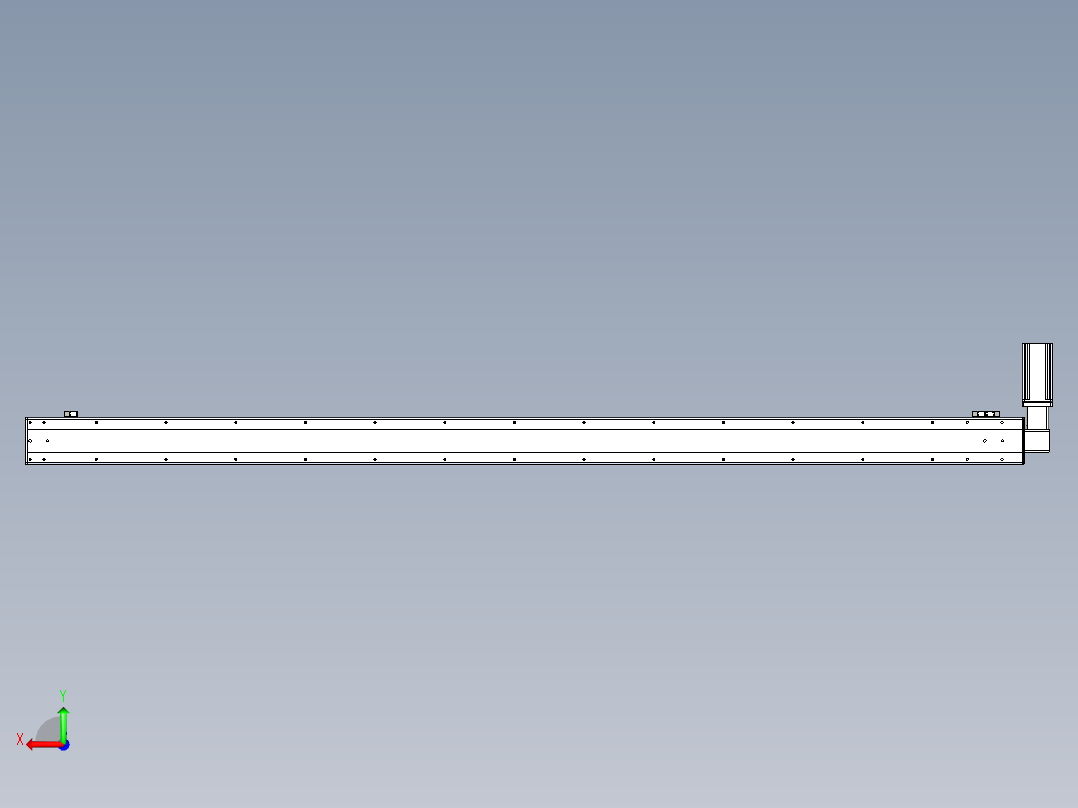 同步带滑台-半封闭B13-L90-S2600-R-Z86-D3后视图