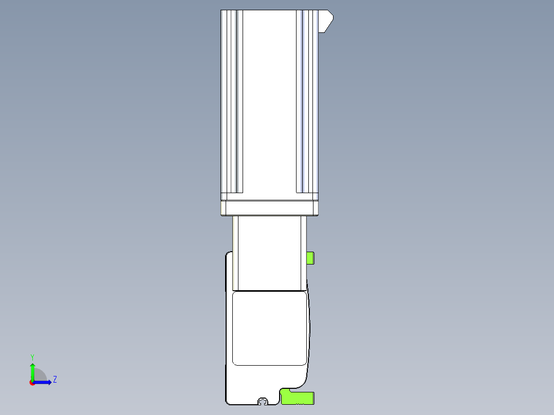 同步带滑台-半封闭B13-L90-S2600-R-Z86-D3左视图