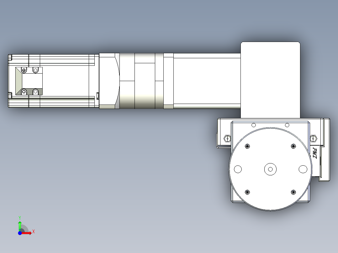 威洛博直线电机模组EB6ZR-L140-S600-LZ575K-Z575K-MS3前视图