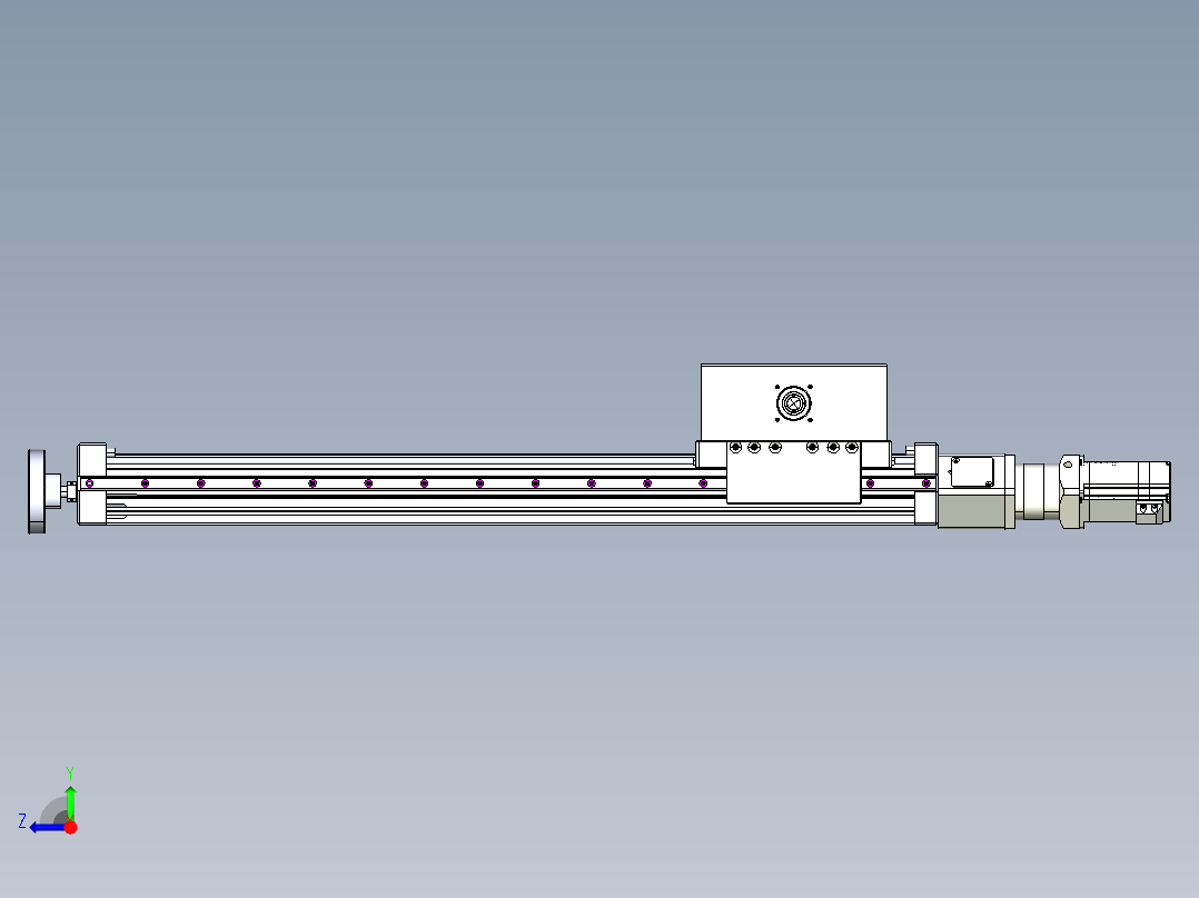 威洛博直线电机模组EB6ZR-L140-S600-LZ575K-Z575K-MS3右视图