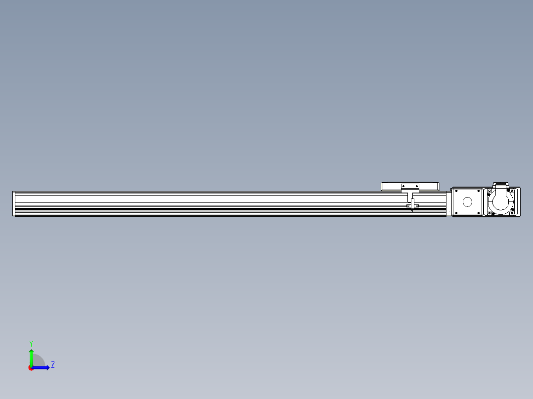 同步带全封闭直线模组TPA-HCB-105D-90-L750-MR-C-P20-N3左视图