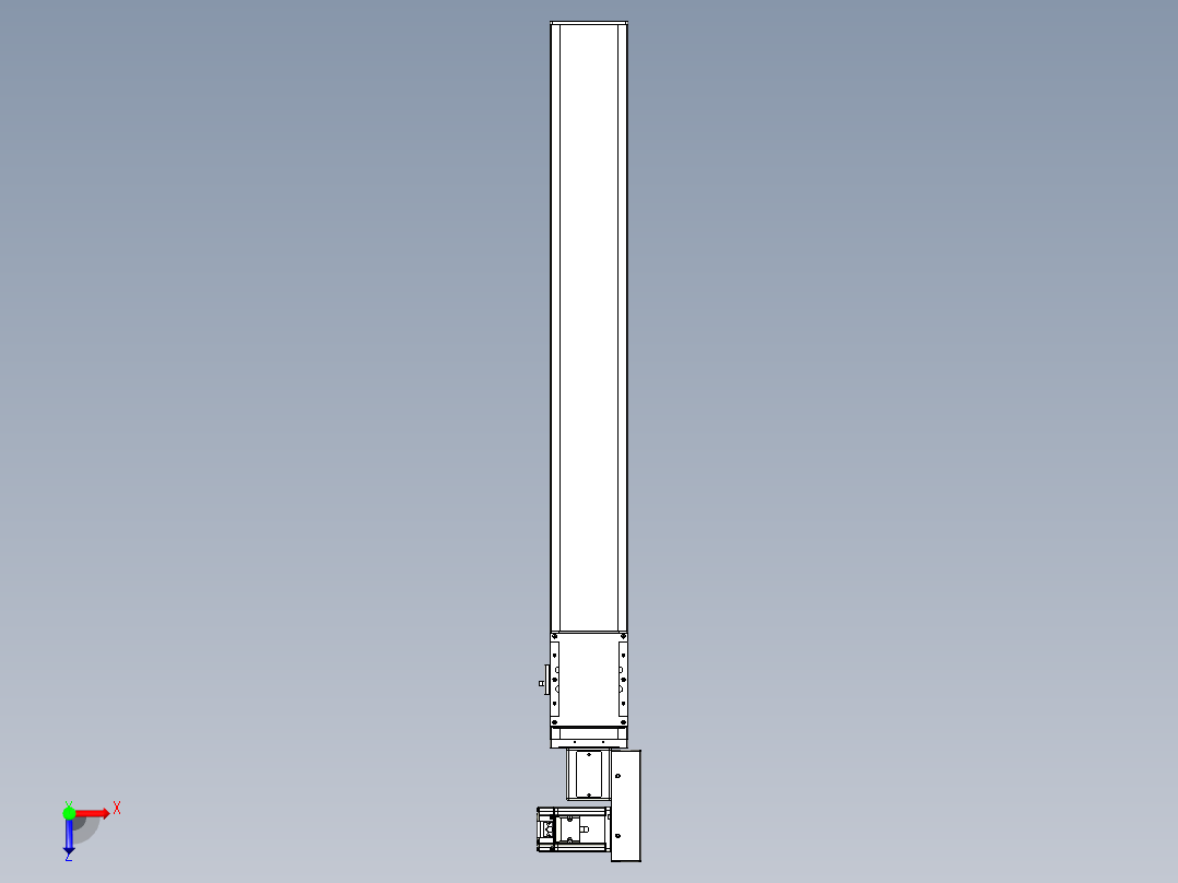 同步带全封闭直线模组TPA-HCB-105D-90-L750-MR-C-P20-N3俯视图