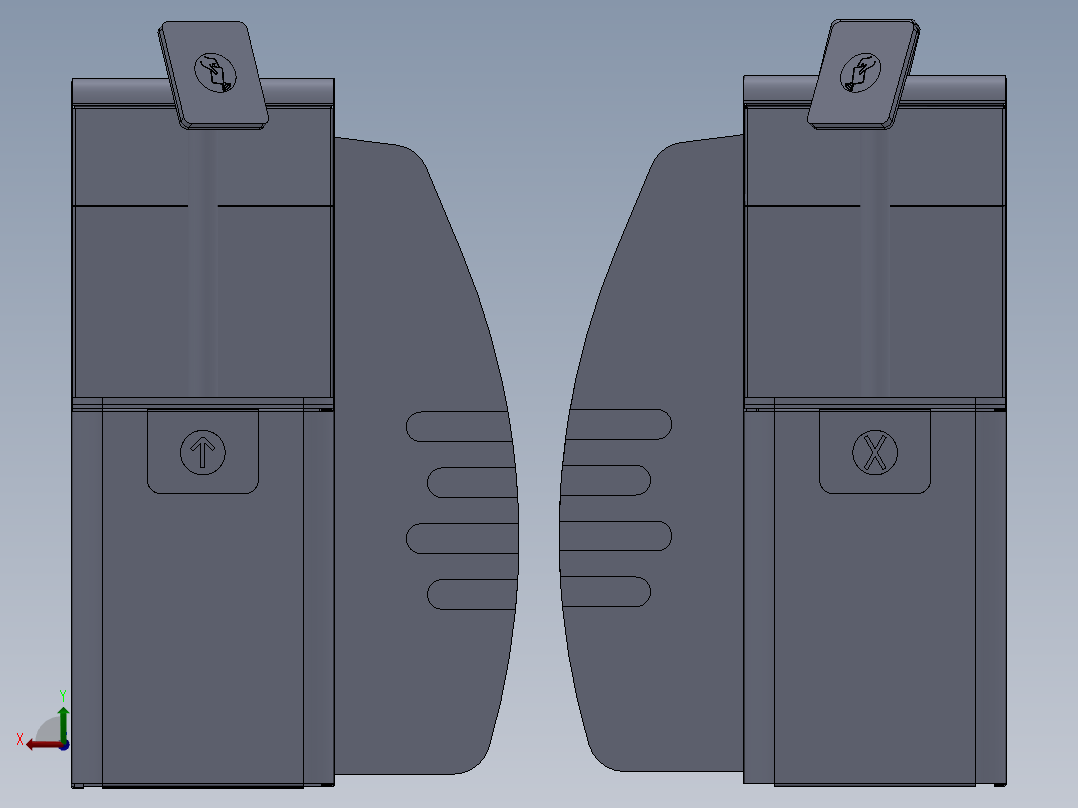 道闸门设计模型图三维SW模型后视图