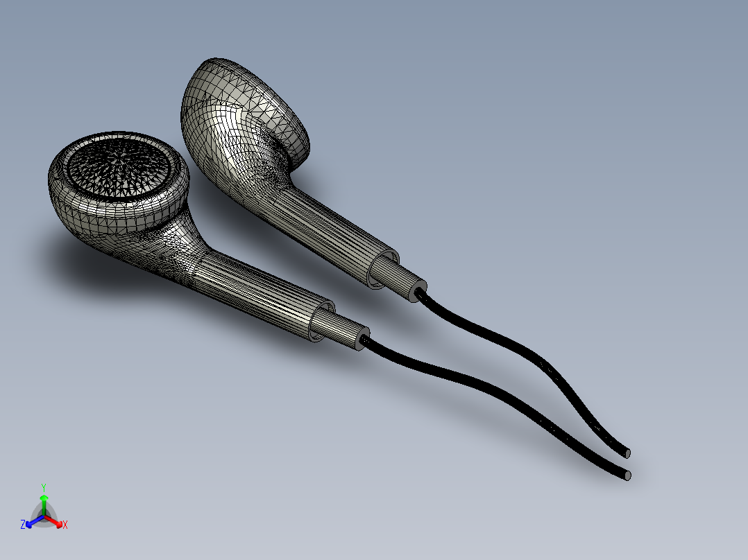 耳机正等轴测图