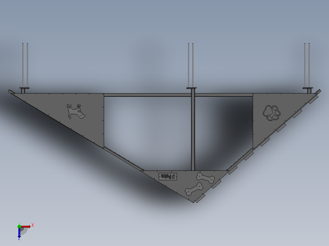 狗狗训练用梯子俯视图
