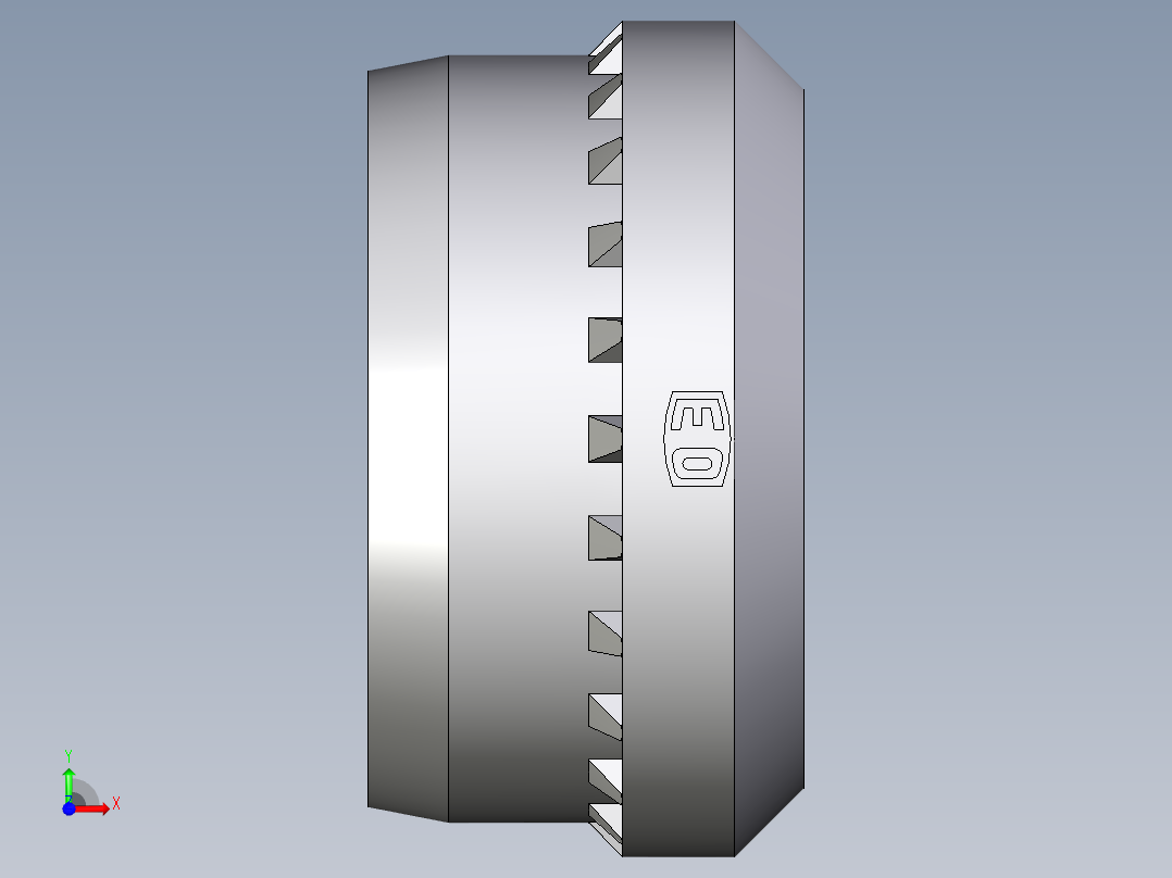 卡套式工业通用硬管接头Progressive_stop_ring_PSR20SX前视图