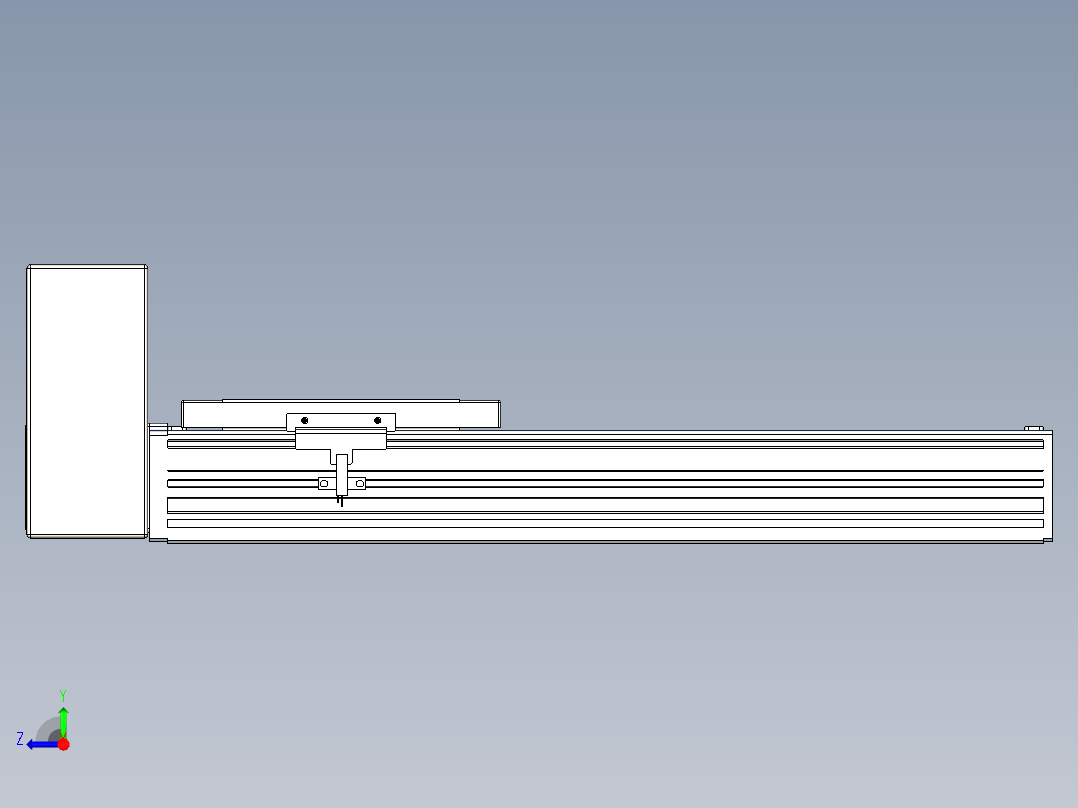 同步带全封闭直线模组TPA-HCB-120D-90-L250-RU-C-P40-N3右视图