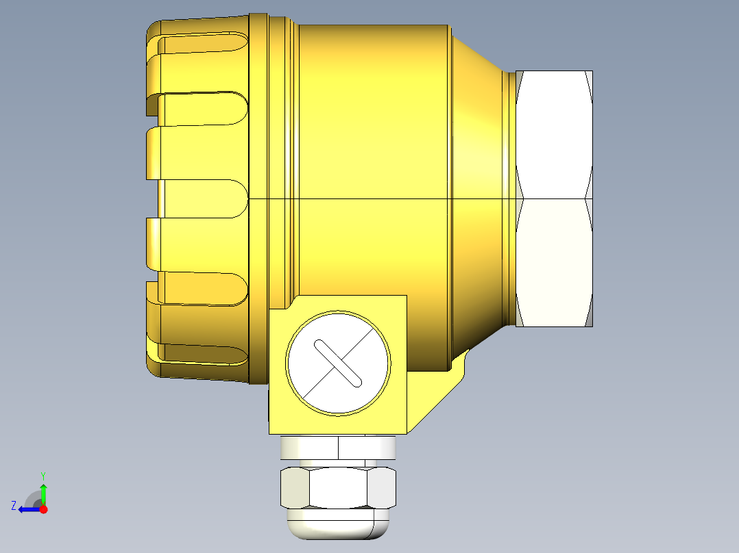 超声波设备-TRANSMITTER-RANGE-6m-19.7ft-PVDF-BODY-4-20mA-2-WIRE-HART-ATEX-NPT-THREAD右视图
