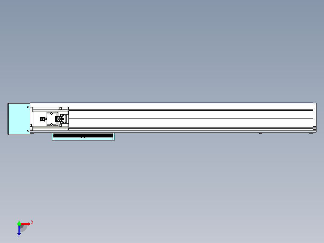 威洛博VC丝杆传动-无尘环境VC14-Lxx-C-S450-BR-ZP40-C3俯视图
