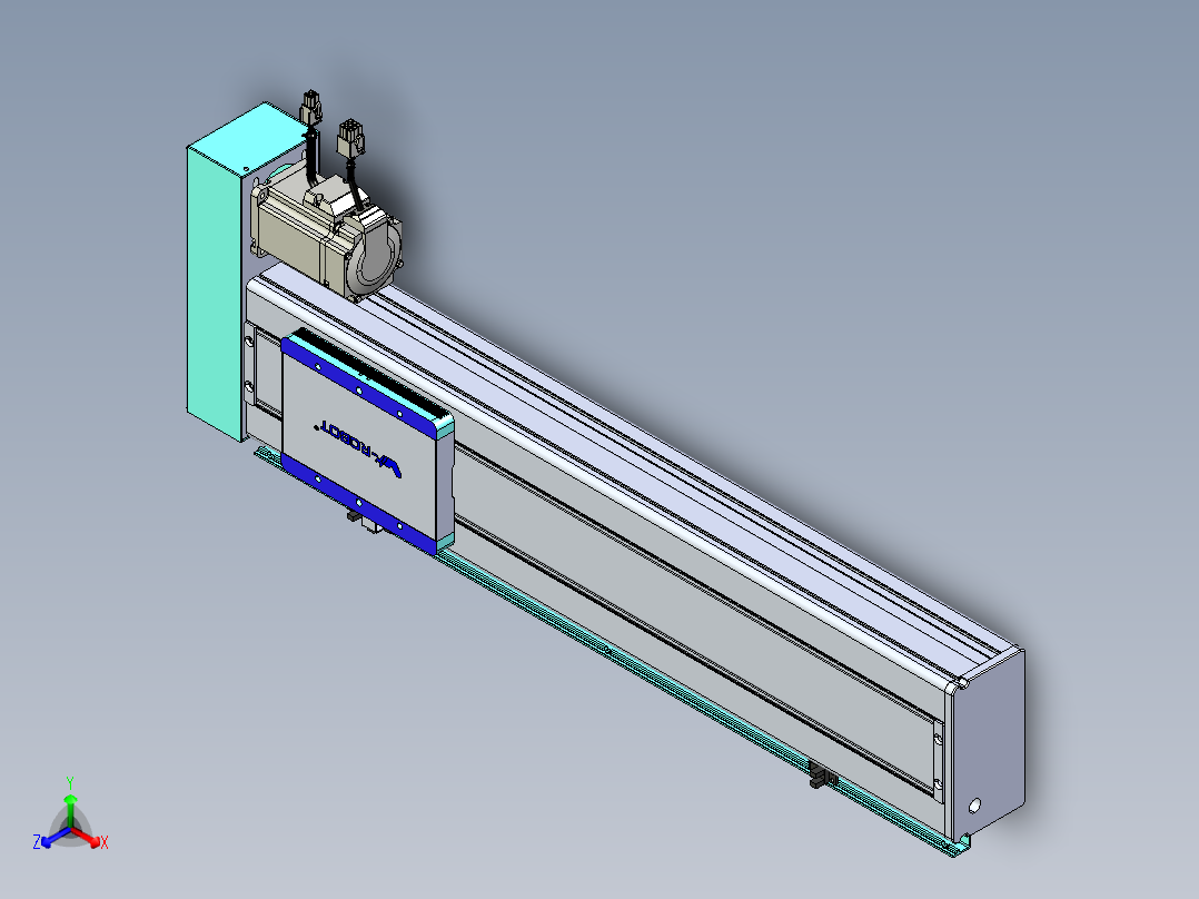 威洛博VC丝杆传动-无尘环境VC14-Lxx-C-S450-BR-ZP40-C3正等轴测图