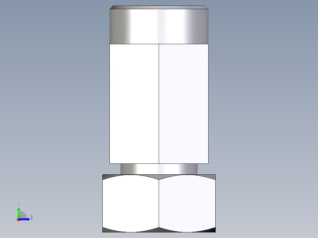 卡套式工业通用硬管接头EO_Standpipe_run_tee_EVL28LOMDCF左视图