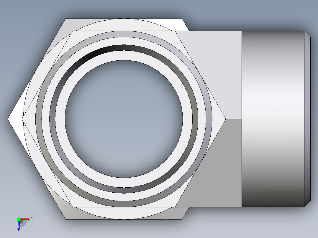 卡套式工业通用硬管接头EO_Standpipe_run_tee_EVL28LOMDCF俯视图