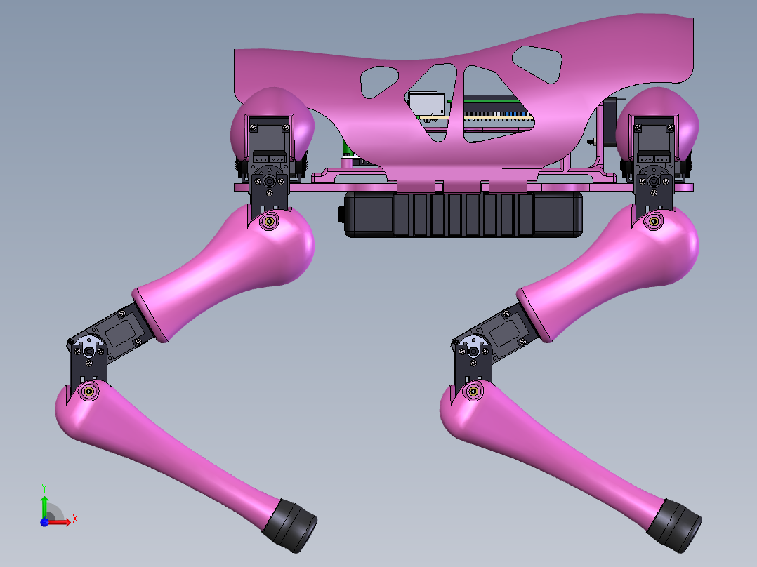 四足机器狗前视图