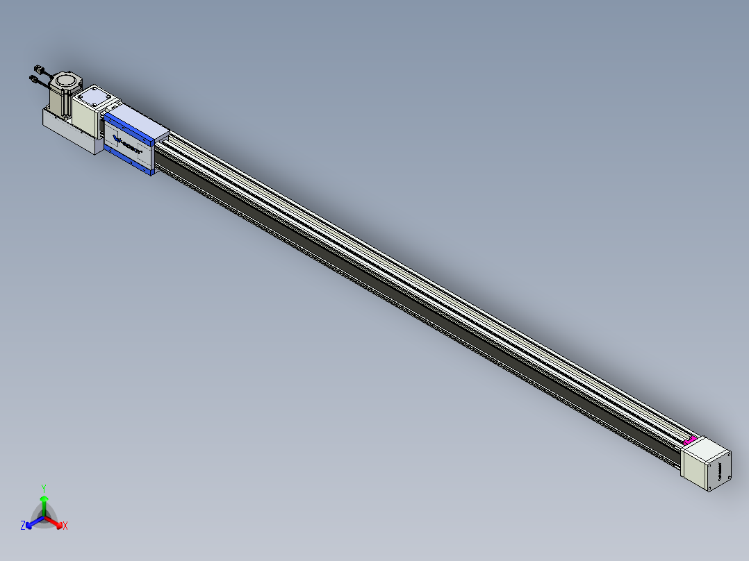 威洛博LB.GB同步带传动--欧规系列GB8-L96-S2000-BL-P75正等轴测图