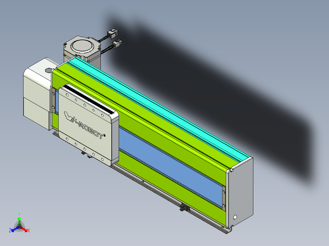 威洛博VBC同步带传动一无尘环境VBC17-L45-S300-BLD-ZP75-C3正等轴测图