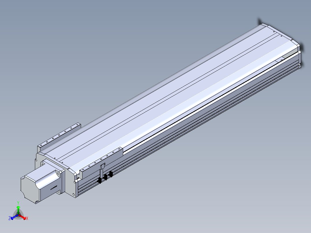 东锦丝杆传动-直线滑台模组DH270-C-L10-S1100-BC-T1000W-C3主视图