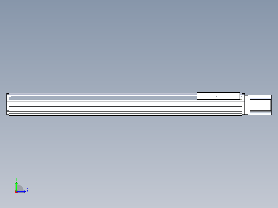 东锦丝杆传动-直线滑台模组DH270-C-L10-S1100-BC-T1000W-C3左视图