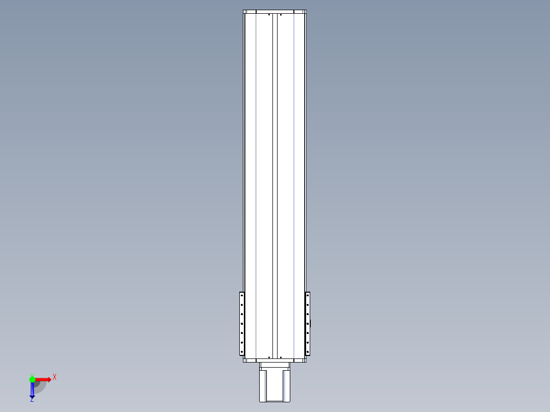 东锦丝杆传动-直线滑台模组DH270-C-L10-S1100-BC-T1000W-C3俯视图