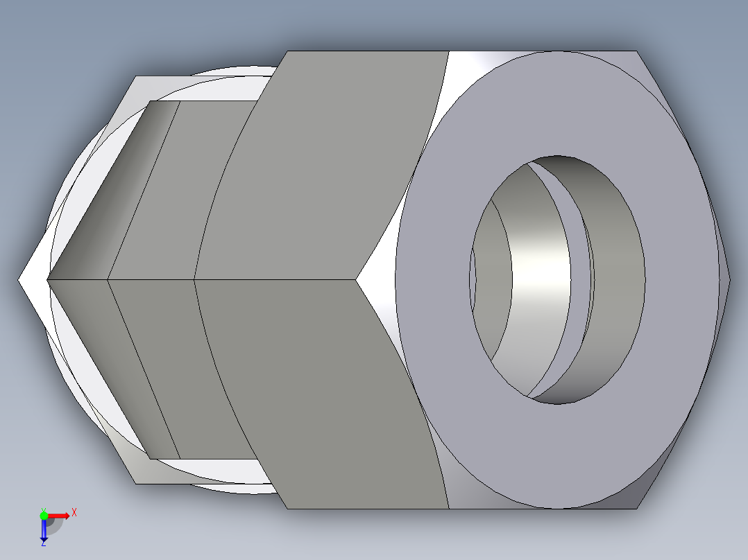 卡套式工业通用硬管接头EO_Adjustable_locknut_45_deg_elbow_VEE25ZSMCF俯视图