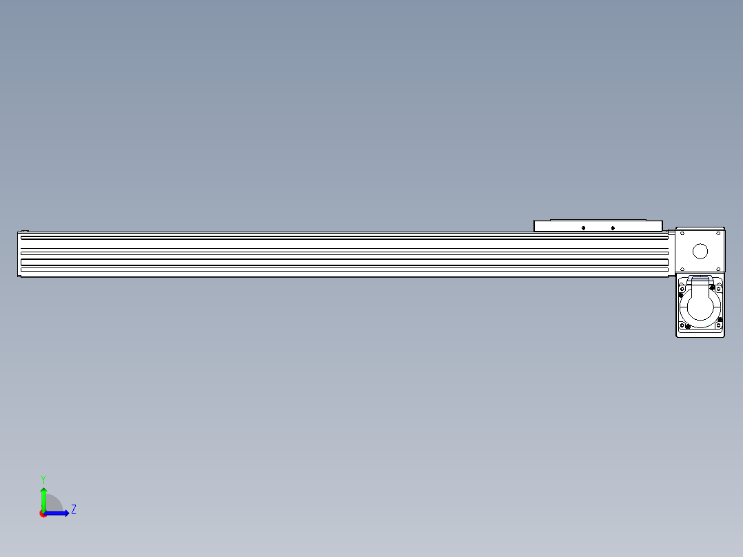 同步带全封闭直线模组TPA-HCB-120D-90-L650-RP-Y-P40-N3左视图