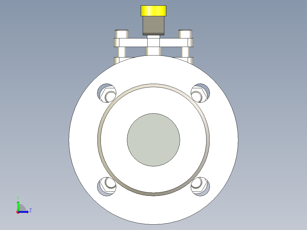 管道手动球阀-水管开关阀-手动阀门DN50铸钢球阀左视图
