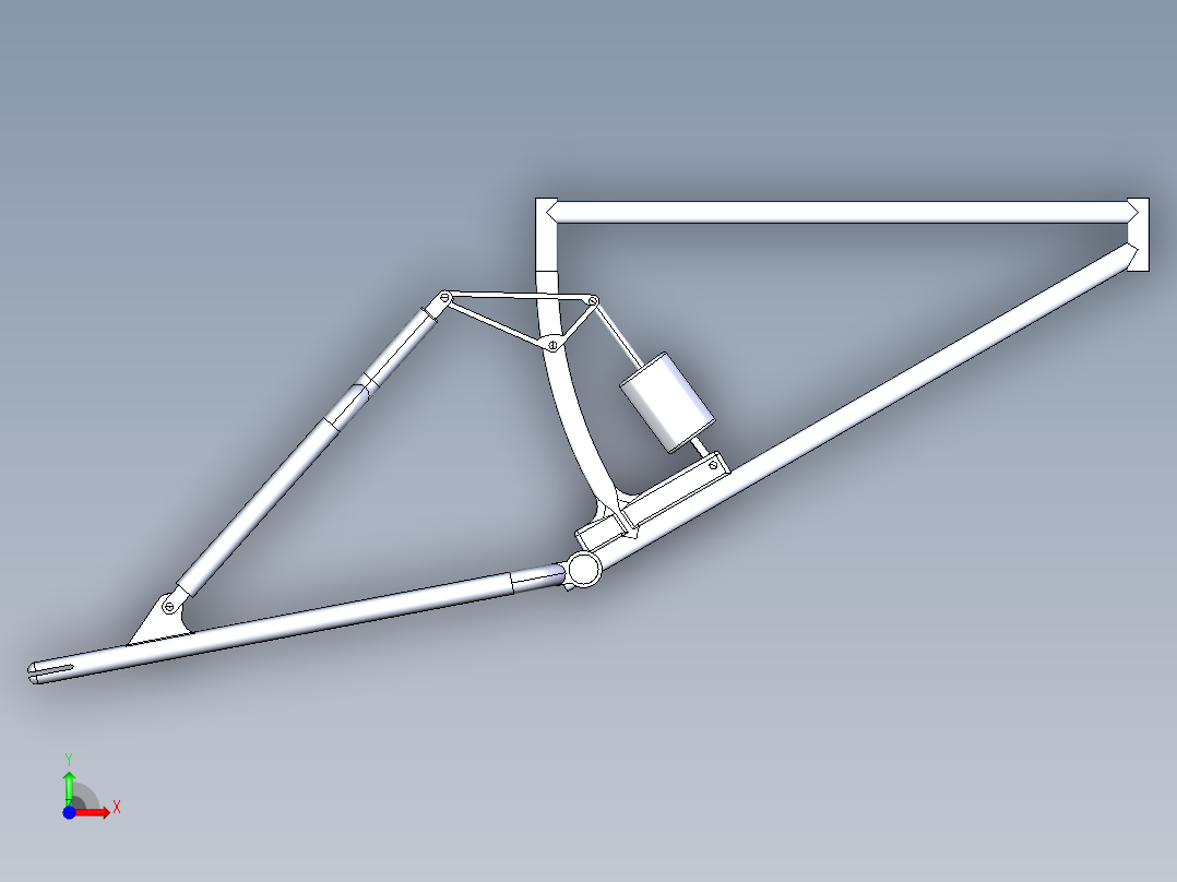 自行车悬挂系统前视图