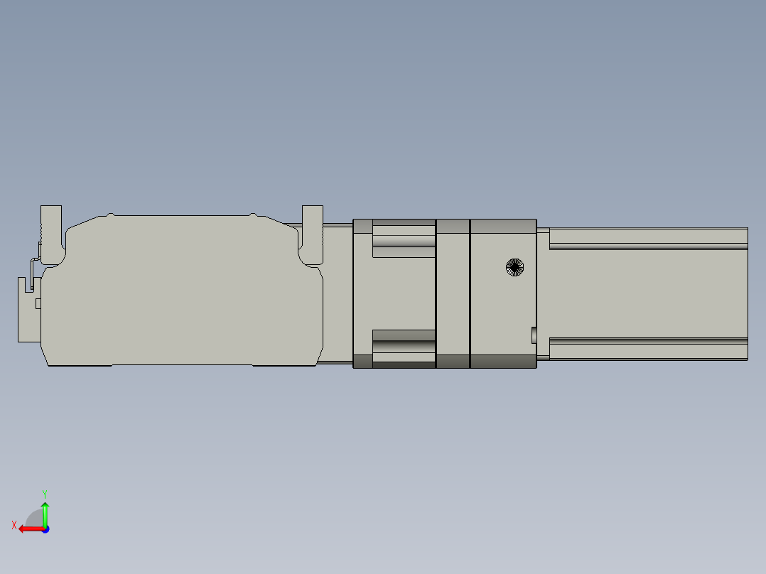 直线模组LHB17-L40-S1150-R(B)设计图纸后视图